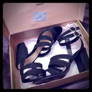 Alona-94x Black Suede Charlotte Russe High Heels